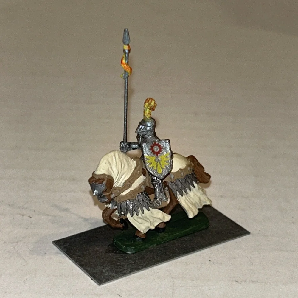 Ral Partha Pewter‎ Medieval Knight On Armored Horse Warhammer Miniature Painted